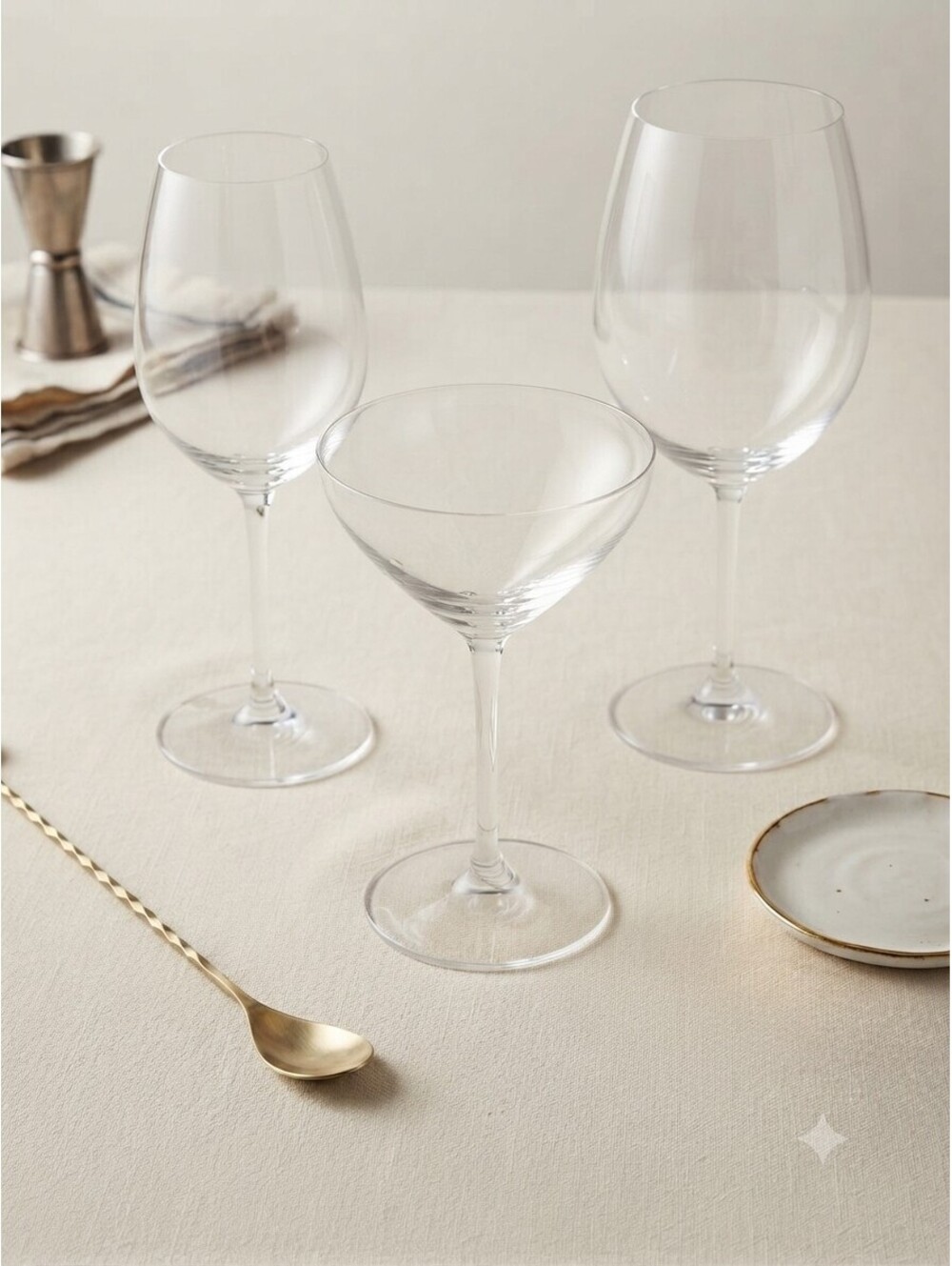 Riedel Stemware Set (3-Piece Assortment) - Wine Glasses, Coupe